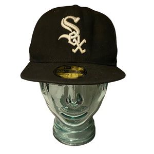 New Era MLB Chicago White Sox 9FIFTY Cap Baseball Hat Black Sz 7 3/4 61.5 cm